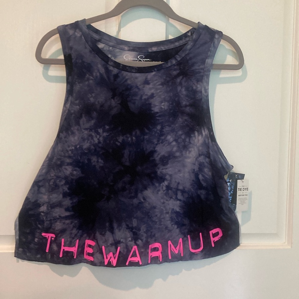 NWT Jessica Simpson tie dye workout top